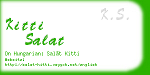 kitti salat business card